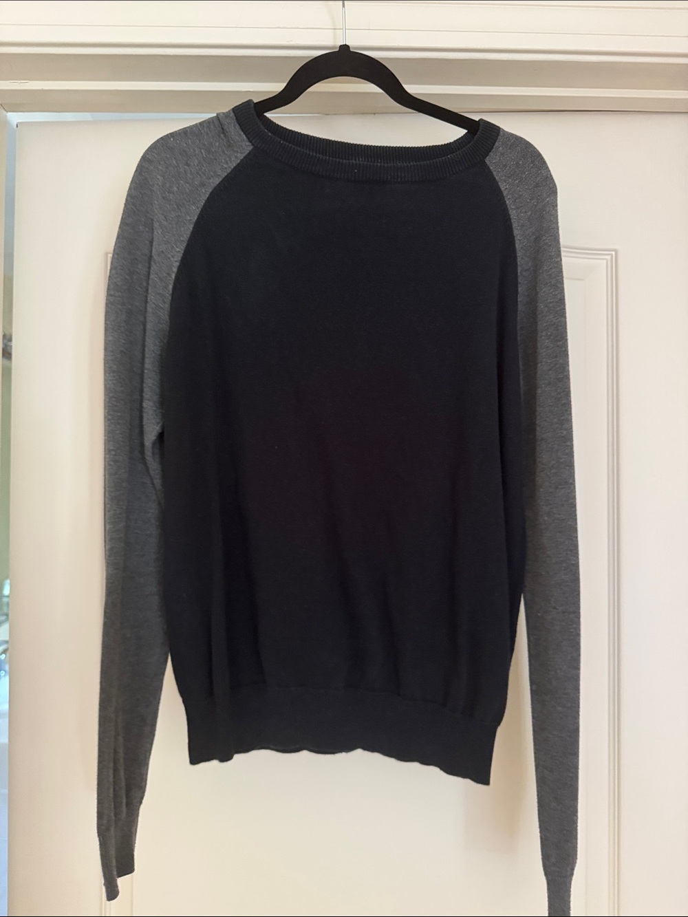 Foreign Exchange Black Crewneck Sweater with White Logo